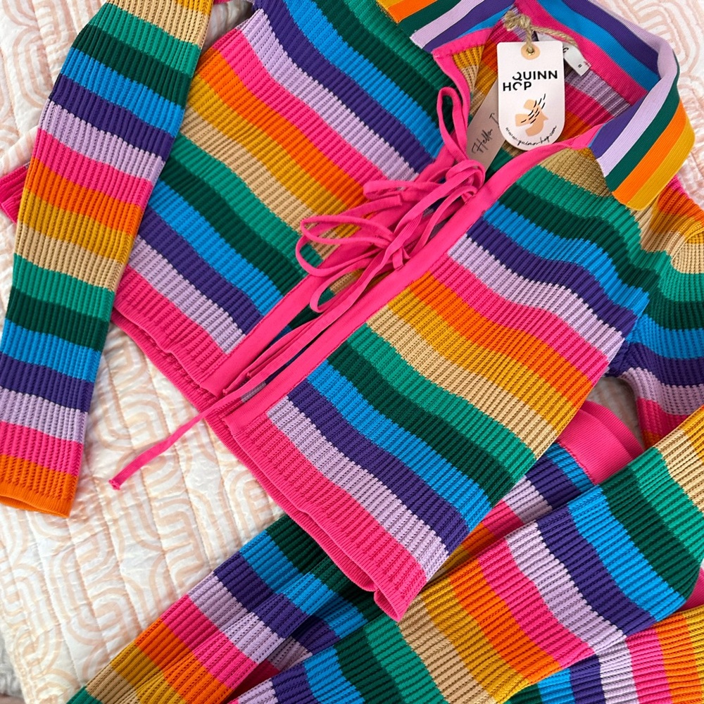 PSC Rainbow stripe knit top and trousers - Picture 2 of 10